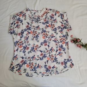 NWT - M - Bongo - cap short sleeve Floral shirt